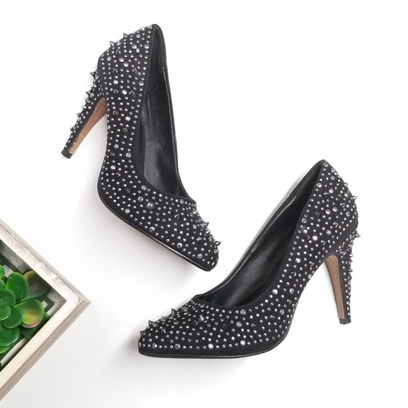 Rock & Republic Shoes - Rock & Republic Rayana Black Spike Heels